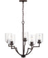 Carter 5-Light Chandelier Bronze