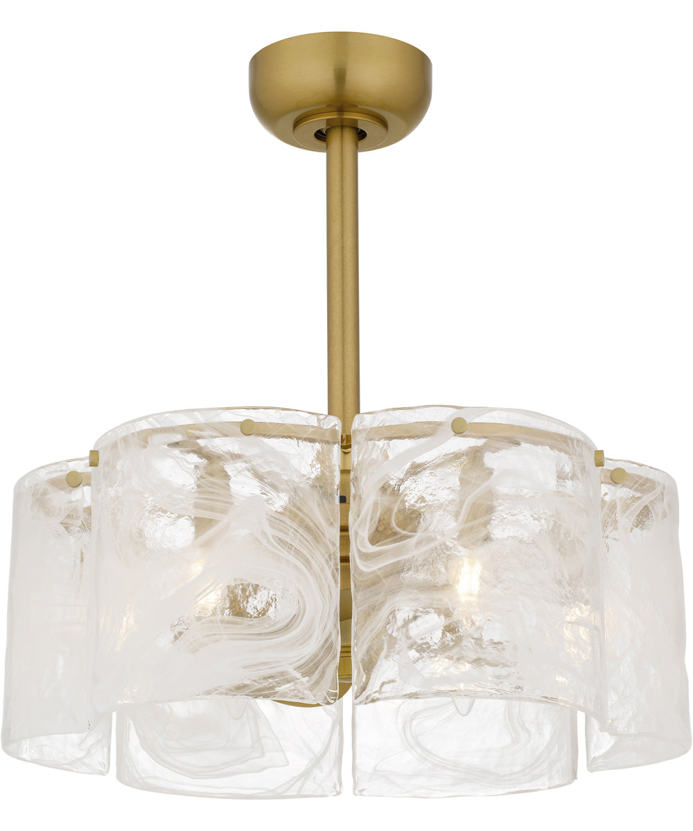 Maisie 6-light Fandelier Brushed Gold