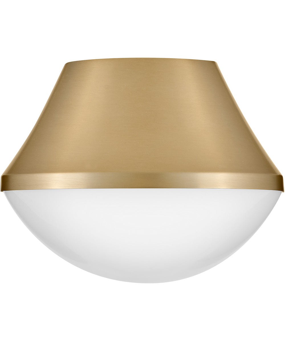Haddie 1-Light Small Flush Mount in Lacquered Brass