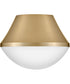 Haddie 1-Light Small Flush Mount in Lacquered Brass