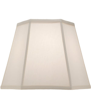 9x14x11 Ivory Shadow Tapered Hexagon Hardback Lampshade