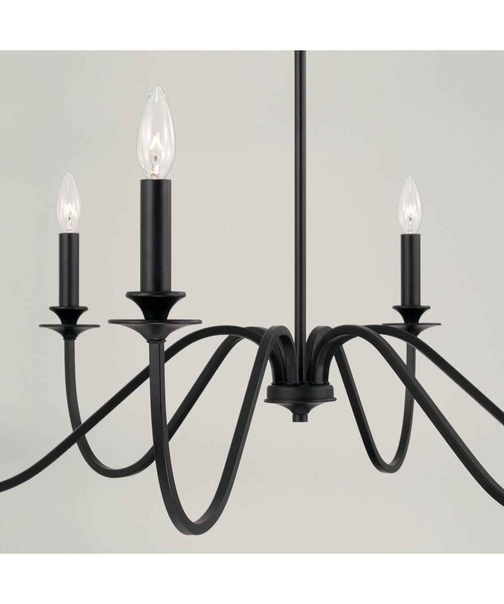 Weston 6-Light Chandelier Matte Black