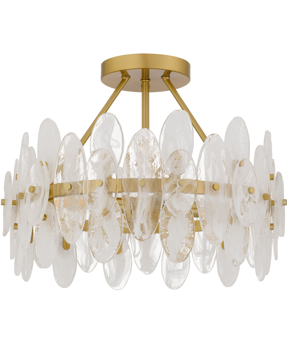 Abigail 4-light Semi Flush Mount Brushed Gold