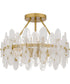 Abigail 4-light Semi Flush Mount Brushed Gold