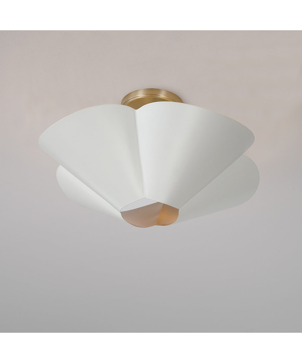 Maeve 4-Light Pendant Matte Brass and White