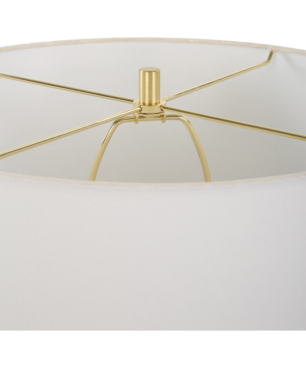 Wrenley Ridged White Table Lamp