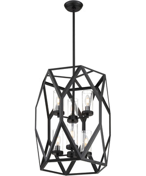 20"W Zemi 6-Light Pendant Black