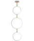 Hoopla 3-Light LED Pendant White/Gold