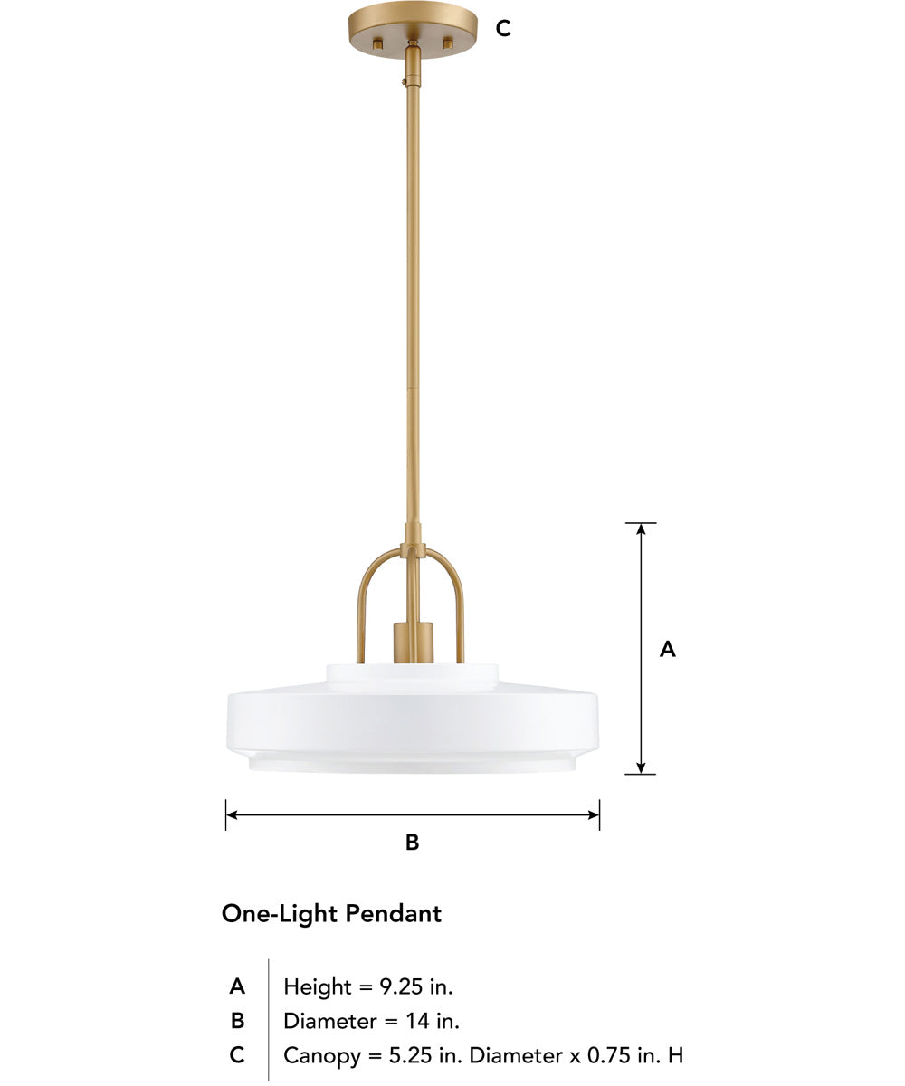 Odea 1 Light Pendant Matte White
