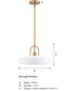 Odea 1 Light Pendant Matte White