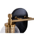 Council 2-Light Lighting Flat Black/Satin Brass
