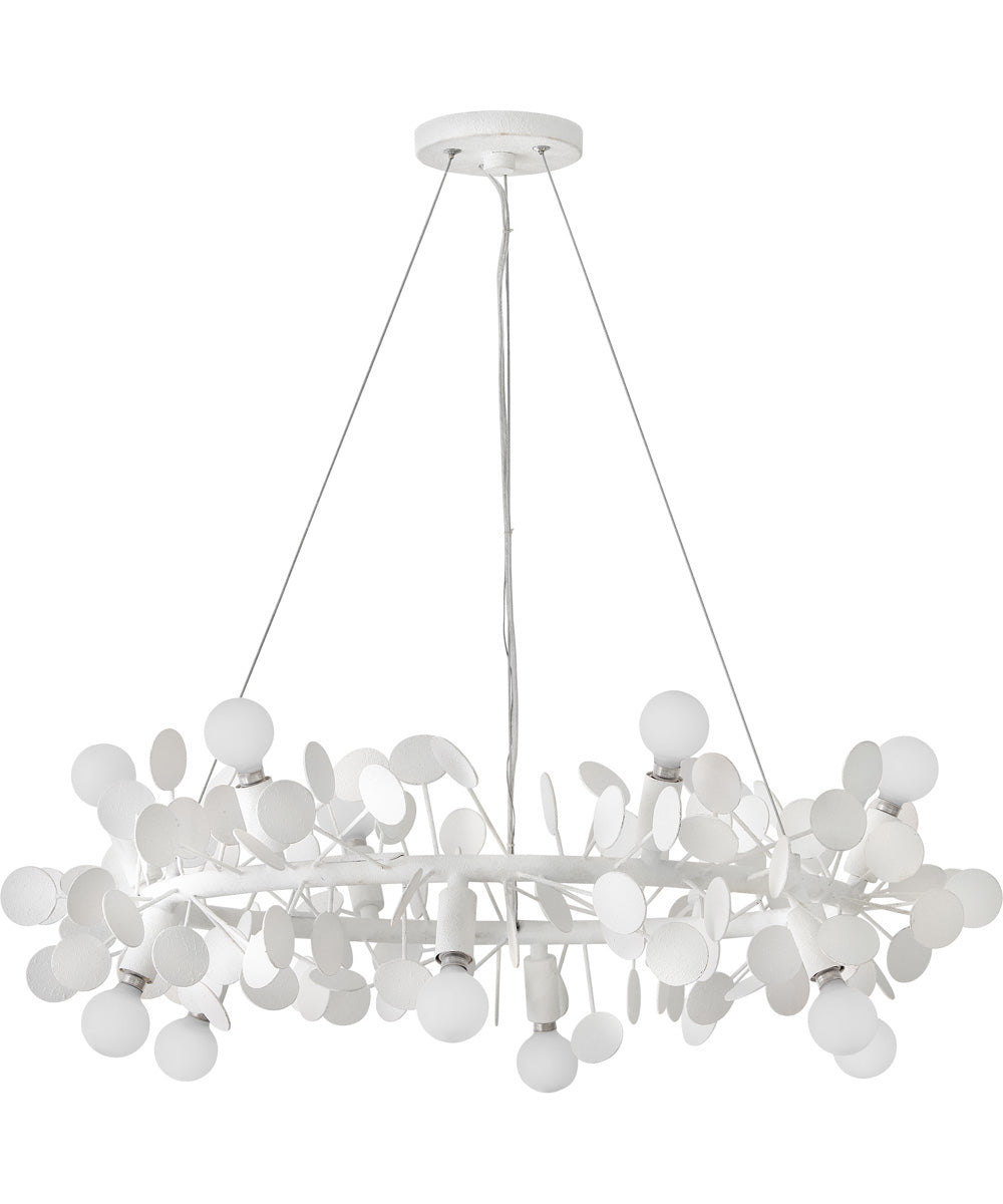 Lolli 12-Light Medium Single Tier Chandelier in Textured Plaster