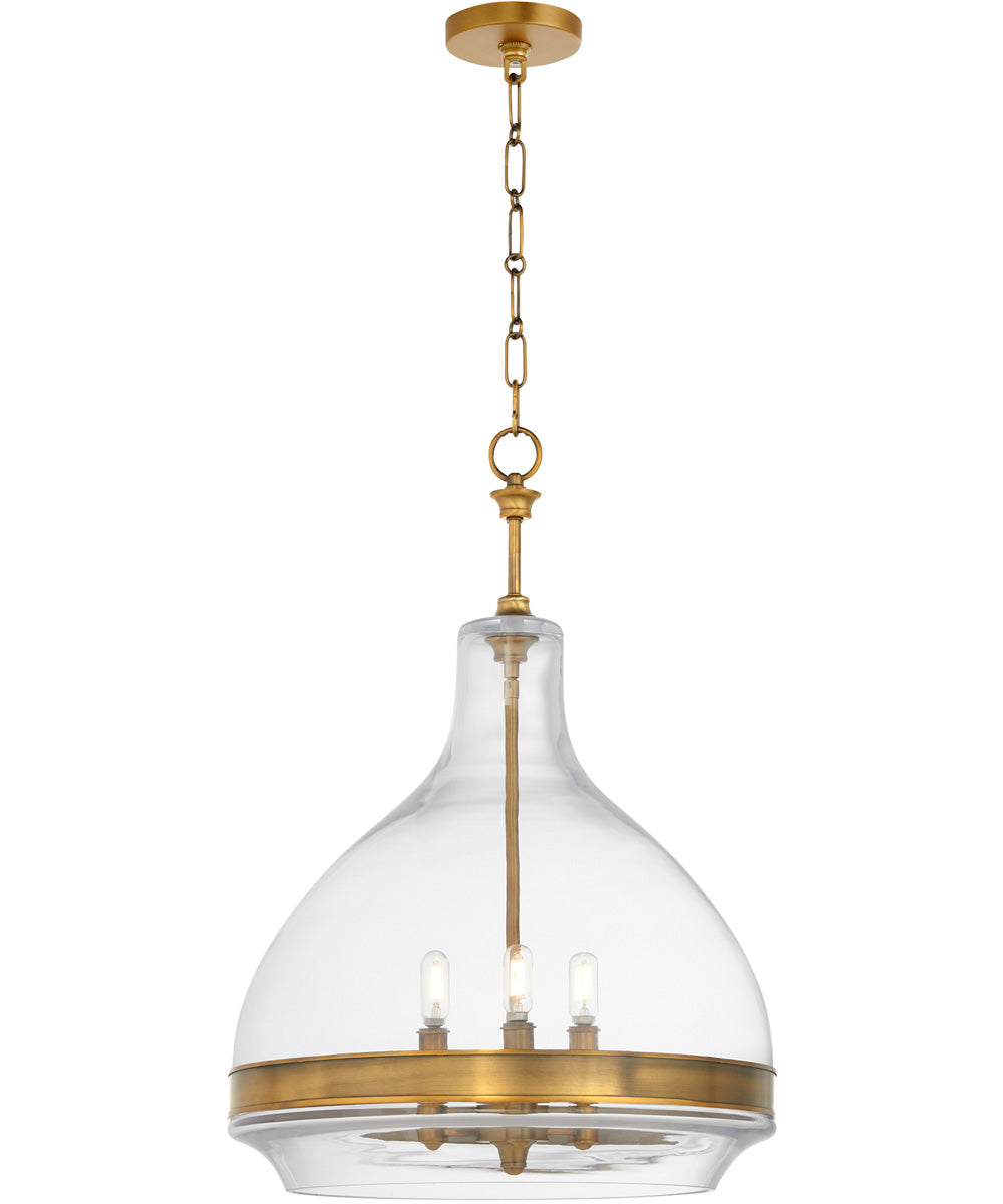 Tilbrook 3-light Pendant Brushed Brass