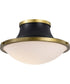 Lafayette 3-Light Close-to-Ceiling Matte Black