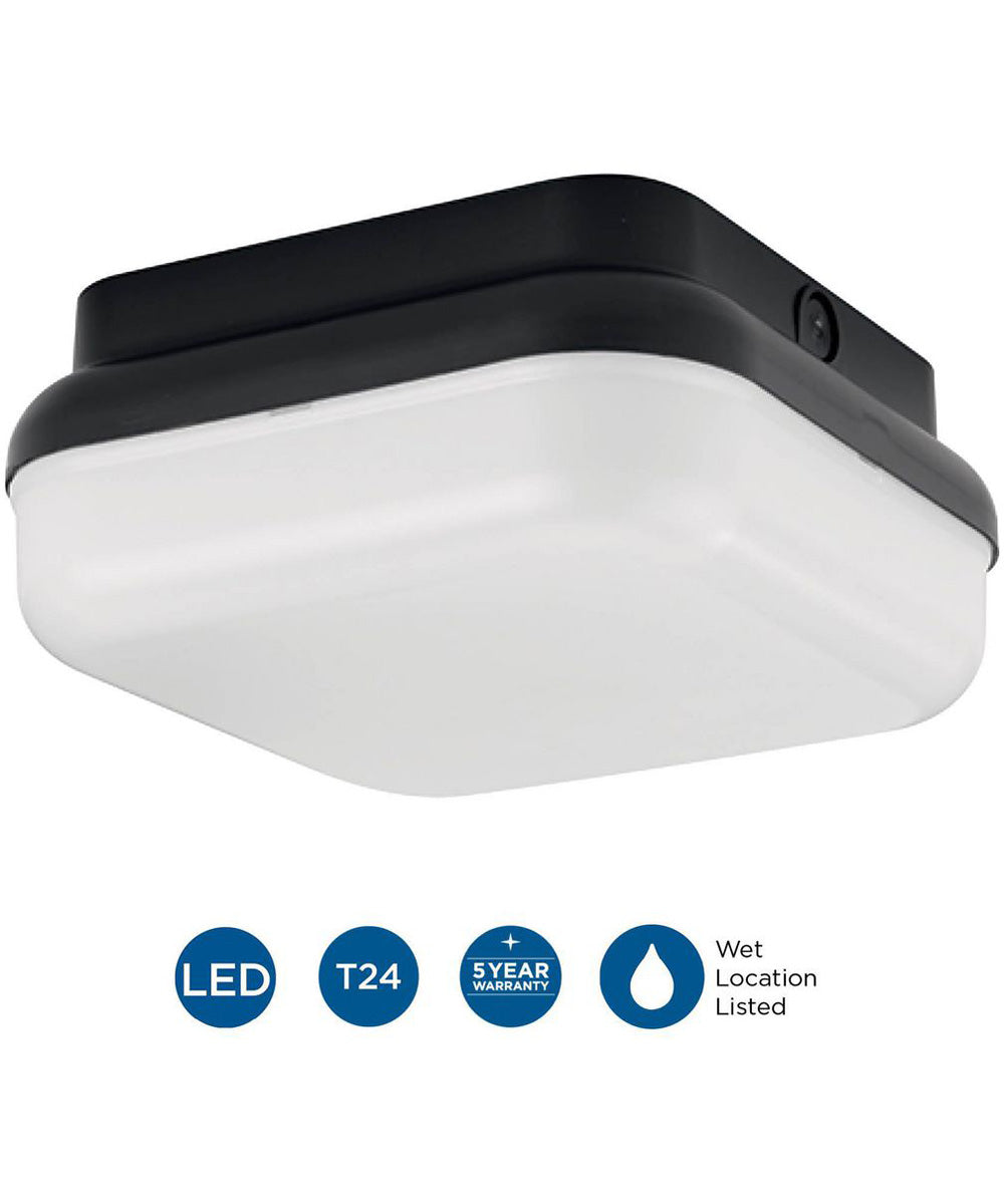 Hard Nox 10" Square Flush Mount Light Black