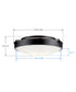 17"w Lytham 3-Light Flush Mount Light Black Finish with Satin Etched White Glass Shade