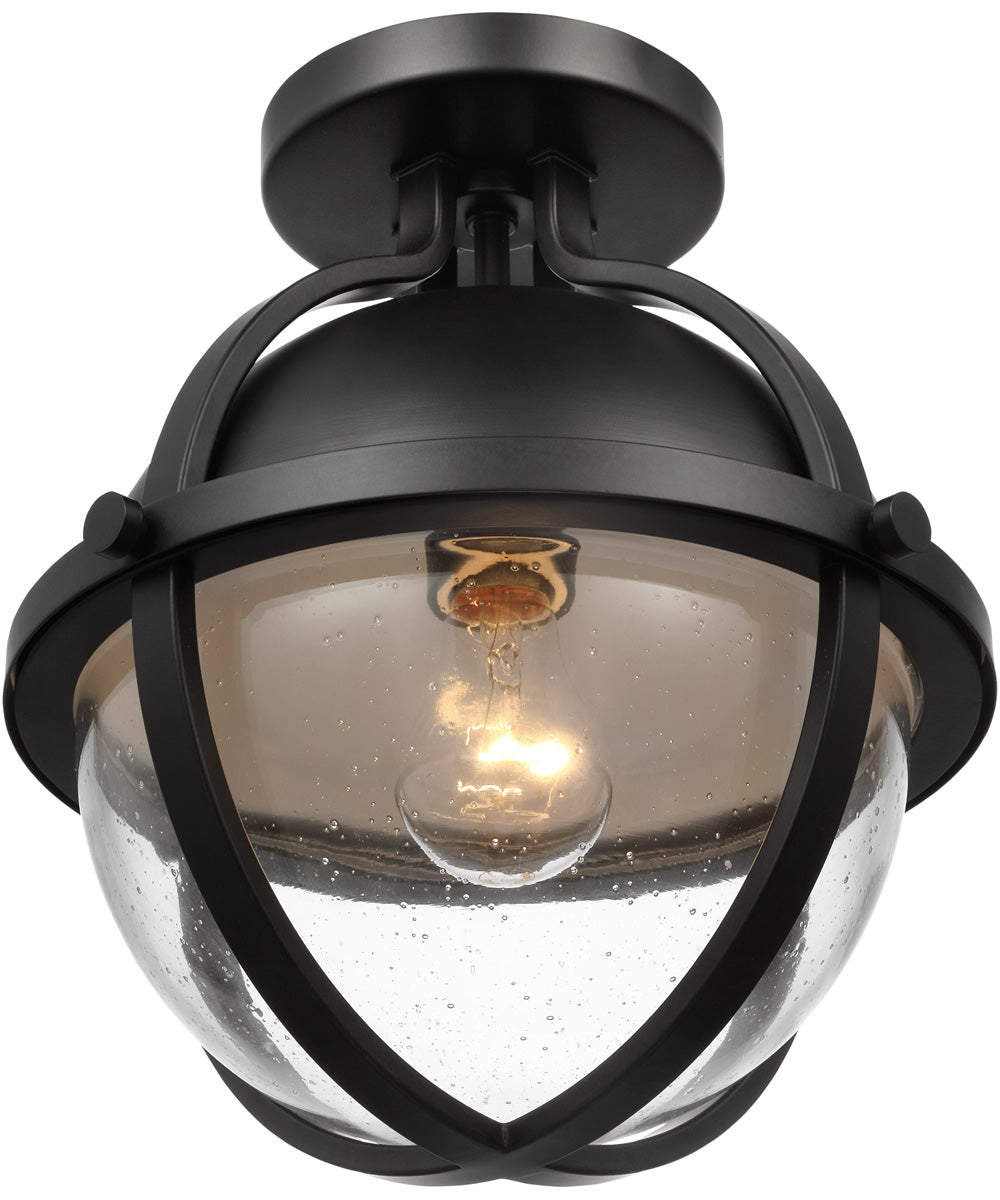 Lincoln 1-Light Close-to-Ceiling Matte Black