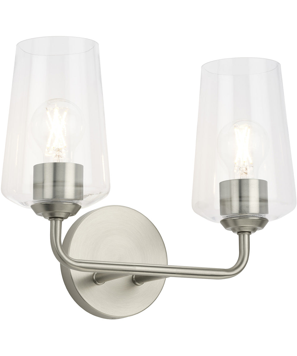Celino 2-Light Bath & Vanity Brushed Nickel