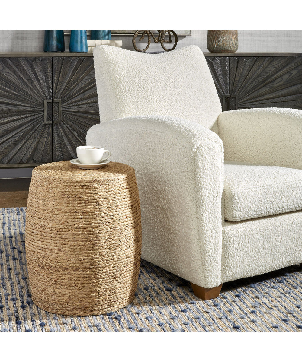 Resort Straw Accent Stool
