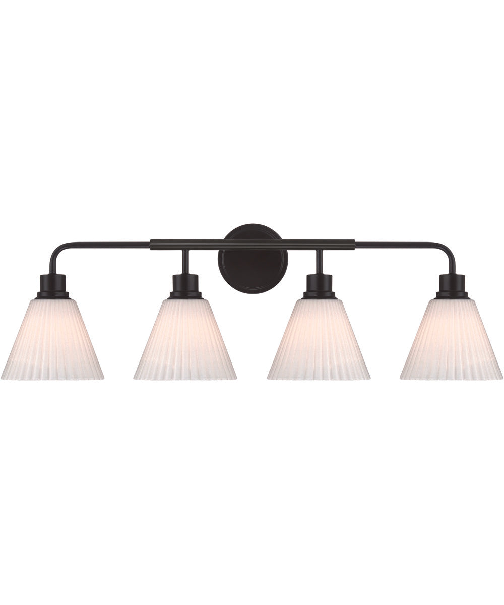 Pleated II 4-Light Lighting Flat Black