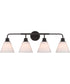 Pleated II 4-Light Lighting Flat Black
