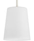 Clarion 1-Light Etched White Pendant P500429 Polished Nickel