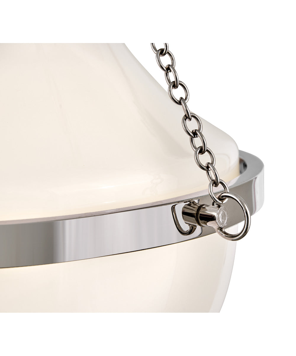 Collins 1-Light Medium Pendant in Polished Nickel