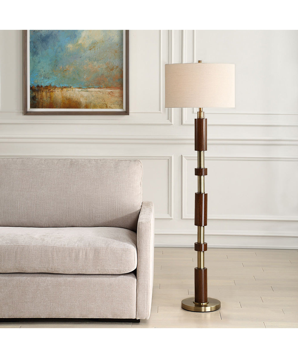 Stacked Wooden Floor Lamp