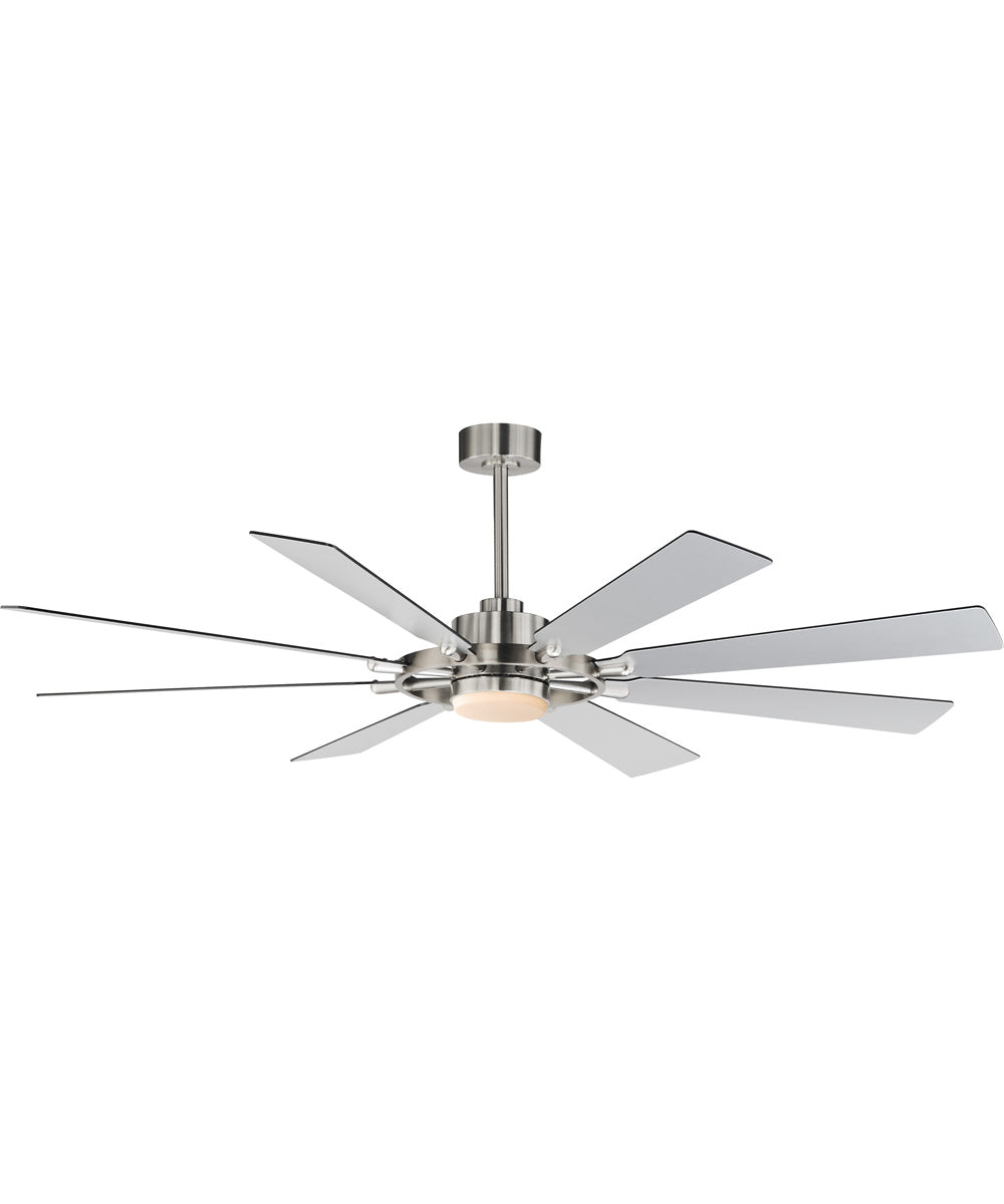 Helm 72 inch Indoor Fan w LED Light Kit Satin Nickel