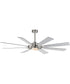 Helm 72 inch Indoor Fan w LED Light Kit Satin Nickel