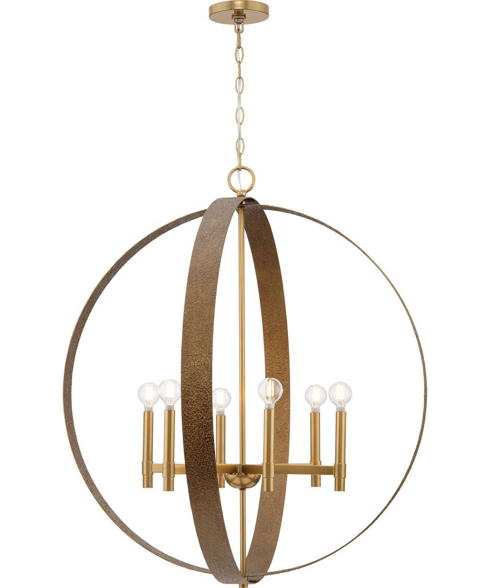 Allegheny 6-Light Pendant Soft Gold
