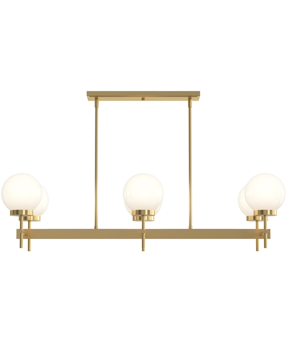 Rigsby 6-Light Linear Chandelier Brushed Gold