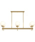 Rigsby 6-Light Linear Chandelier Brushed Gold