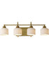Bisque 4-Light Bath Vanity Natural Aged Brass