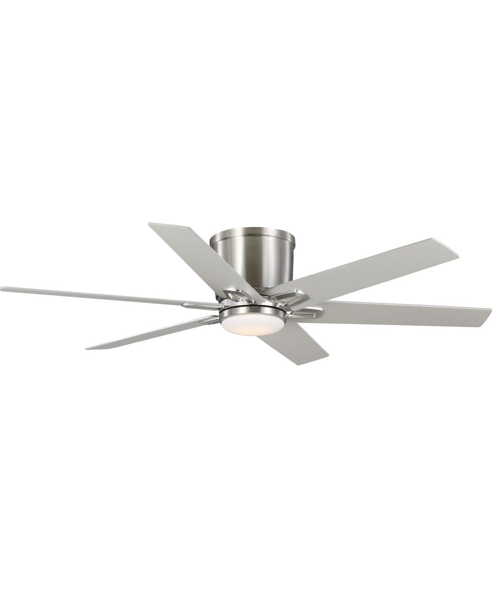Bexar 54 in. 6-Blade Ceiling Fan with Integrated LED Light Brushed Nickel