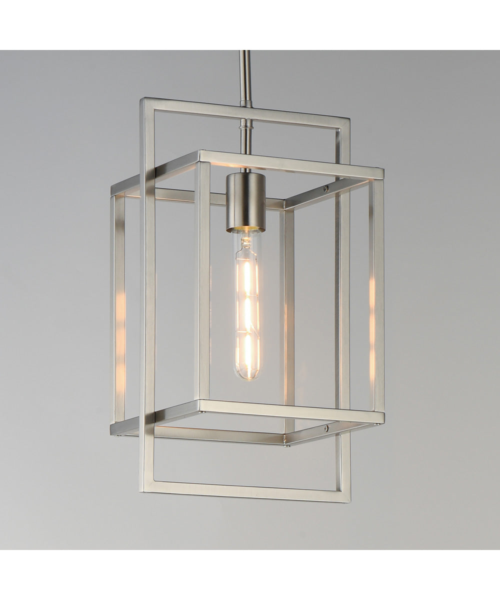 Gridline Single Pendant Satin Nickel