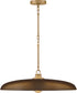 Sadie 1-Light Medium Dome Chandelier in Lacquered Brass
