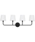 Dawson 4-Light Vanity Matte Black