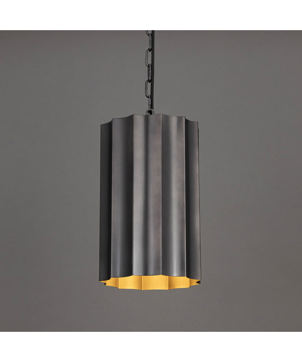Allegra 1-Light Mini Pendant Gunmetal / Gold