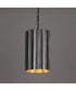 Allegra 1-Light Mini Pendant Gunmetal / Gold