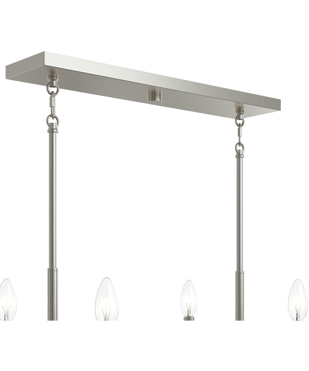 Reines 6-Light Linear Chandelier Brushed Nickel
