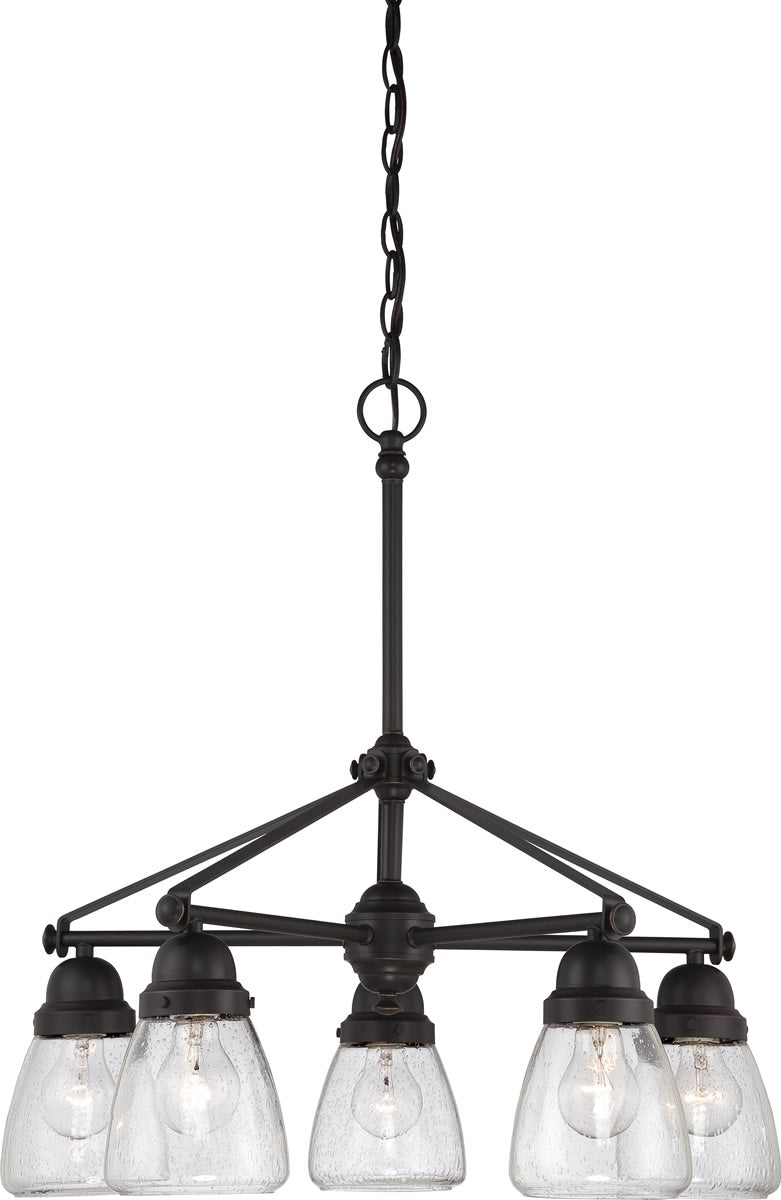 23"W Laurel 5-Light Chandelier Sudbury Bronze