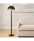 Floor Lamp in Rich Dark Bronze with Dome Metal Shade
