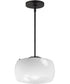 Glazed Single Pendant White / Black