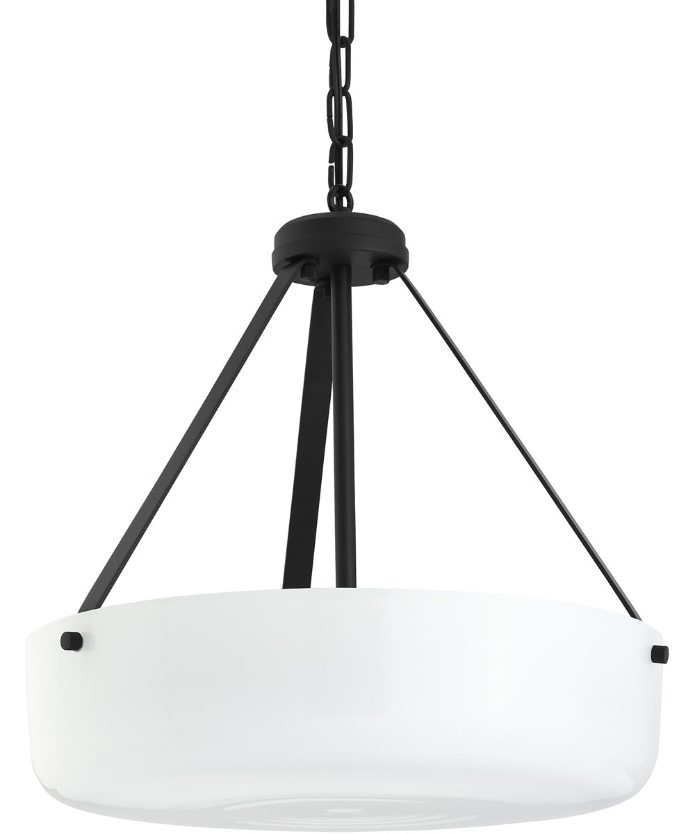 Lieon 2-Light Convertible Pendant Black