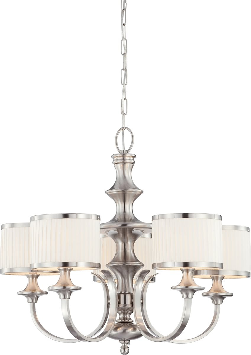 28"W Candice 5-Light Chandelier Brushed Nickel