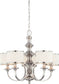 28"W Candice 5-Light Chandelier Brushed Nickel
