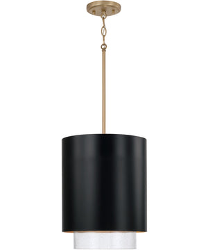 Weller 1-Light Pendant Matte Brass and Black