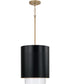 Weller 1-Light Pendant Matte Brass and Black
