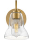 Vera 1-Light Small Single Light Vanity in Lacquered Brass